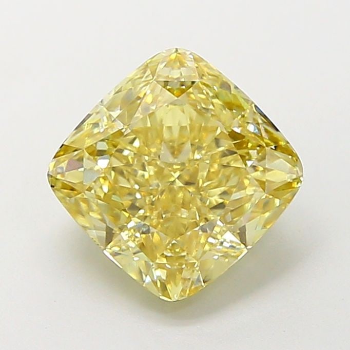Loose Diamond - CUSHION MODIFIED 2.62ct Fancy Intense Yellow VS1: Loose Diamond - CUSHION MODIFIED 2.62ct Fancy Intense Yellow VS1 Source: This is a real non-mined Diamond that has been grown in a lab Shape: CUSHION MODIFIED Carats: 2.62 Color: Fancy Intense Yellow 