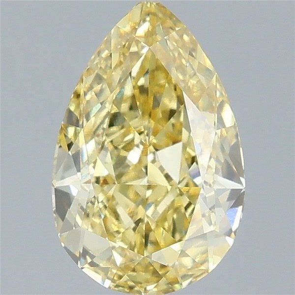 Loose Diamond - PEAR 2.58ct Fancy Intense Yellow VVS2: Loose Diamond - PEAR 2.58ct Fancy Intense Yellow VVS2 Source: This is a real non-mined Diamond that has been grown in a lab Shape: PEAR Carats: 2.58 Color: Fancy Intense Yellow Certification: IGI Vide