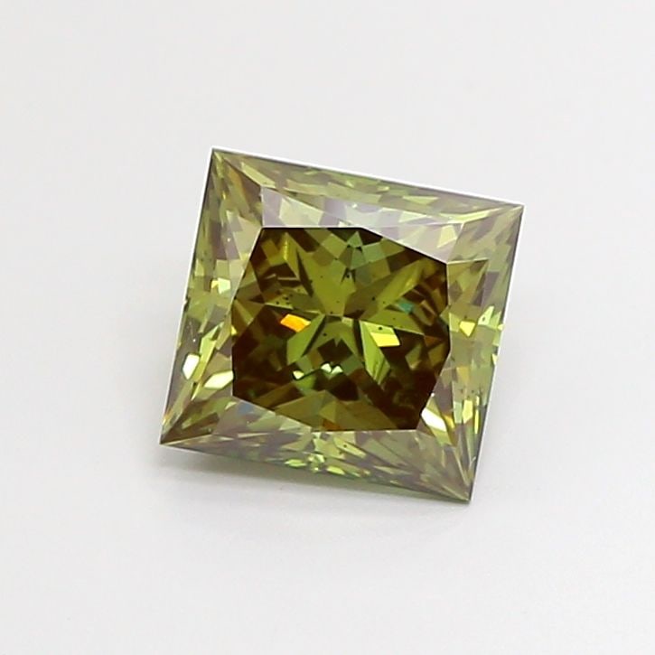 Loose Diamond - PRINCESS 2.02ct Fancy Vivid Green SI1: Loose Diamond - PRINCESS 2.02ct Fancy Vivid Green SI1 Source: This is a real non-mined Diamond that has been grown in a lab Shape: PRINCESS Carats: 2.02 Color: Fancy Vivid Green Certification: IGI Vid