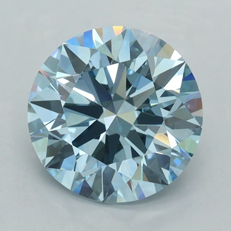 Ideal Loose Diamond - ROUND 2.07ct Fancy Vivid Blue VVS2: Ideal Loose Diamond - ROUND 2.07ct Fancy Vivid Blue VVS2 Source: This is a real non-mined Diamond that has been grown in a lab Shape: ROUND Carats: 2.07 Color: Fancy Vivid Blue Certification: IGI Vide