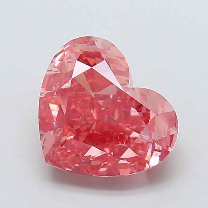 Loose Diamond - HEART 5.62ct Fancy Vivid Pink VVS2: Loose Diamond - HEART 5.62ct Fancy Vivid Pink VVS2 Source: This is a real non-mined Diamond that has been grown in a lab Shape: HEART Carats: 5.62 Color: Fancy Vivid Pink Certification: IGI Video: