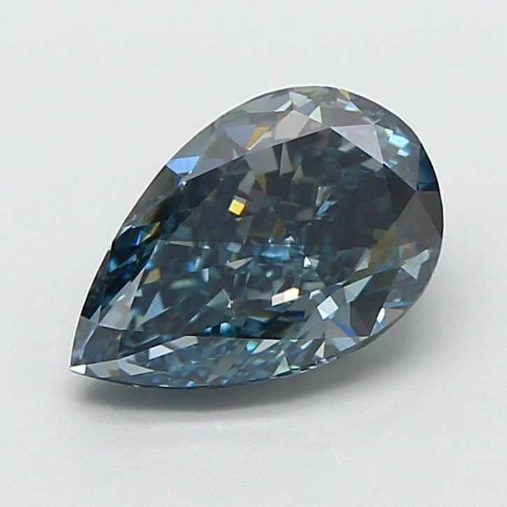 Loose Diamond - PEAR 2.01ct Fancy Intense Green Blue VS2: Loose Diamond - PEAR 2.01ct Fancy Intense Green Blue VS2 Source: This is a real non-mined Diamond that has been grown in a lab Shape: PEAR Carats: 2.01 Color: Fancy Intense Green Blue Certification: I