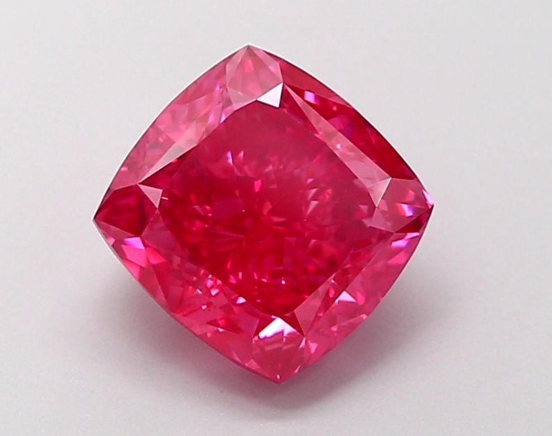 Loose Diamond - CUSHION MODIFIED 2.51ct Fancy Vivid Pink VS1: Loose Diamond - CUSHION MODIFIED 2.51ct Fancy Vivid Pink VS1 Source: This is a real non-mined Diamond that has been grown in a lab Shape: CUSHION MODIFIED Carats: 2.51 Color: Fancy Vivid Pink Certific