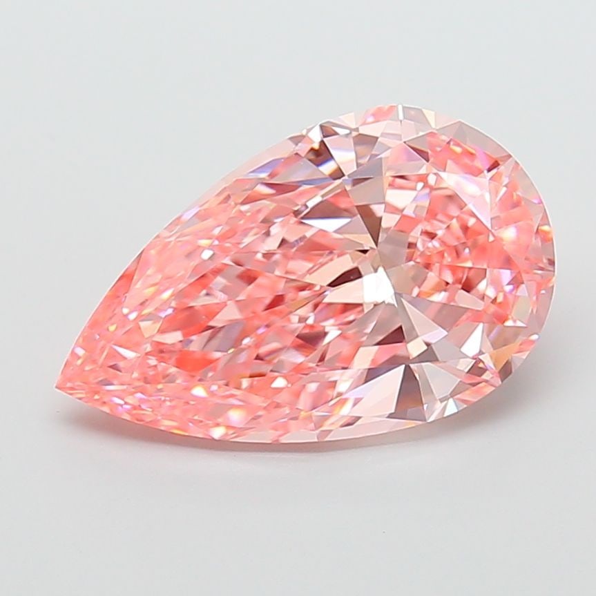 Loose Diamond - PEAR 7.03ct Fancy Vivid Pink VS1: Loose Diamond - PEAR 7.03ct Fancy Vivid Pink VS1 Source: This is a real non-mined Diamond that has been grown in a lab Shape: PEAR Carats: 7.03 Color: Fancy Vivid Pink Certification: IGI Additional im