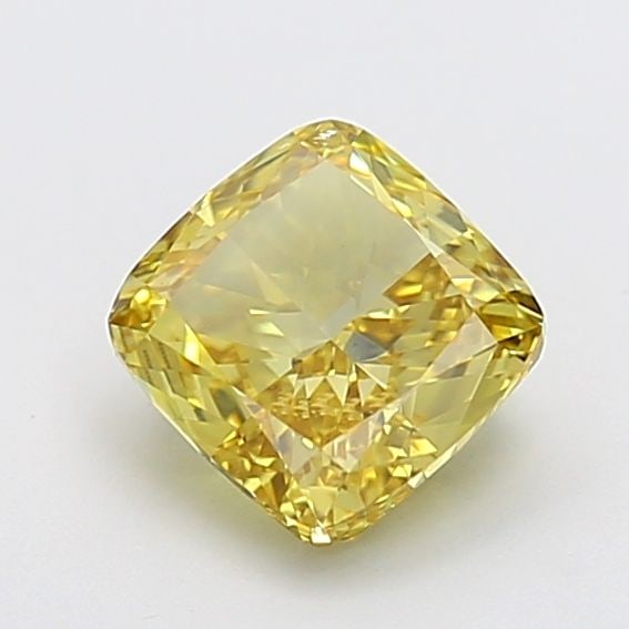 Loose Diamond - CUSHION MODIFIED 2.01ct Fancy Yellow VVS2: Loose Diamond - CUSHION MODIFIED 2.01ct Fancy Yellow VVS2 Source: This is a real non-mined Diamond that has been grown in a lab Shape: CUSHION MODIFIED Carats: 2.01 Color: Fancy Yellow Certification: 