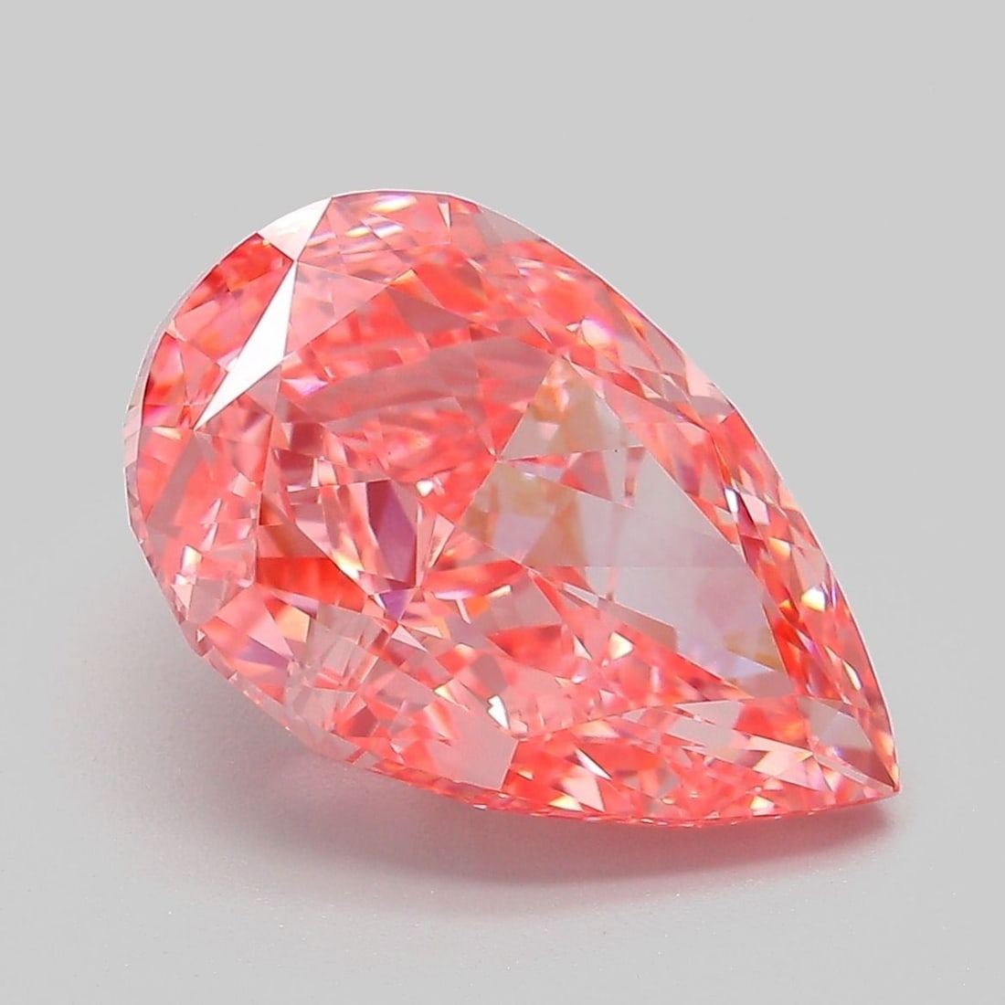 Loose Diamond - PEAR 6.1ct Fancy Vivid Pink VS1: Loose Diamond - PEAR 6.1ct Fancy Vivid Pink VS1 Source: This is a real non-mined Diamond that has been grown in a lab Shape: PEAR Carats: 6.1 Color: Fancy Vivid Pink Certification: IGI Video: