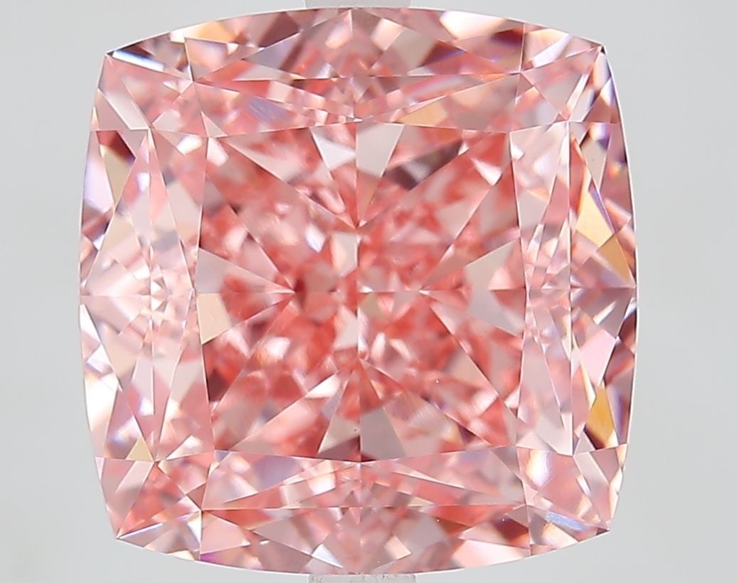Loose Diamond - CUSHION MODIFIED 10.08ct Fancy Vivid Pink VVS2: Loose Diamond - CUSHION MODIFIED 10.08ct Fancy Vivid Pink VVS2 Source: This is a real non-mined Diamond that has been grown in a lab Shape: CUSHION MODIFIED Carats: 10.08 Color: Fancy Vivid Pink Certi
