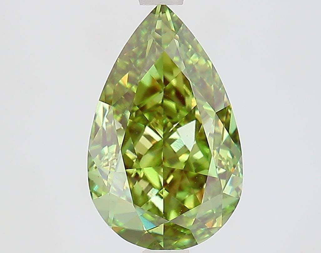 Loose Diamond - PEAR 3.0ct Fancy Vivid Green VS1: Loose Diamond - PEAR 3.0ct Fancy Vivid Green VS1 Source: This is a real non-mined Diamond that has been grown in a lab Shape: PEAR Carats: 3.0 Color: Fancy Vivid Green Certification: IGI Video: