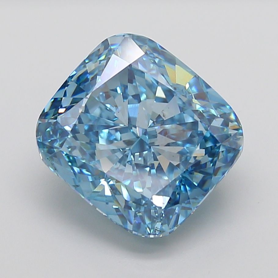 Loose Diamond - CUSHION MODIFIED 12.07ct Fancy Vivid Blue VS1: Loose Diamond - CUSHION MODIFIED 12.07ct Fancy Vivid Blue VS1 Source: This is a real non-mined Diamond that has been grown in a lab Shape: CUSHION MODIFIED Carats: 12.07 Color: Fancy Vivid Blue