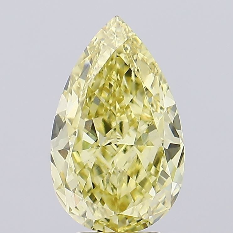Loose Diamond - PEAR 4.58ct Fancy Intense Yellow VVS2: Loose Diamond - PEAR 4.58ct Fancy Intense Yellow VVS2 Source: This is a real non-mined Diamond that has been grown in a lab Shape: PEAR Carats: 4.58 Color: Fancy Intense Yellow Certification: IGI