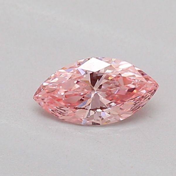 Loose Diamond - MARQUISE 0.18ct Fancy Vivid Pink VS1: Loose Diamond - MARQUISE 0.18ct Fancy Vivid Pink VS1 Source: This is a real non-mined Diamond that has been grown in a lab Shape: MARQUISE Carats: 0.18 Color: Fancy Vivid Pink Certification: IGI Video