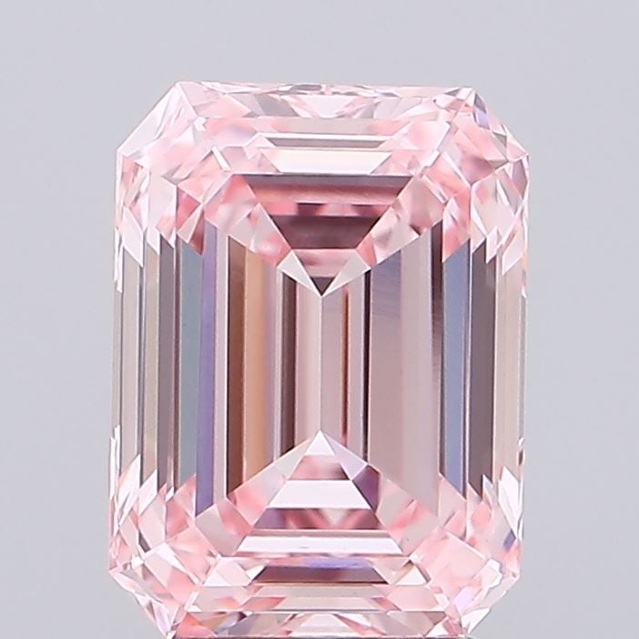 Loose Diamond - EMERALD 3.47ct Fancy Vivid Pink VS1: Loose Diamond - EMERALD 3.47ct Fancy Vivid Pink VS1 Source: This is a real non-mined Diamond that has been grown in a lab Shape: EMERALD Carats: 3.47 Color: Fancy Vivid Pink Certification: IGI Video: