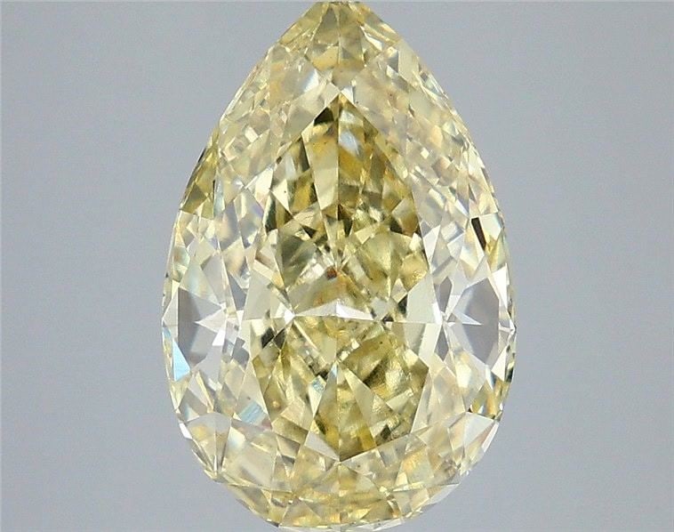 Loose Diamond - PEAR 4.59ct Fancy Intense Yellow VS1: Loose Diamond - PEAR 4.59ct Fancy Intense Yellow VS1 Source: This is a real non-mined Diamond that has been grown in a lab Shape: PEAR Carats: 4.59 Color: Fancy Intense Yellow Certification: IGI Video