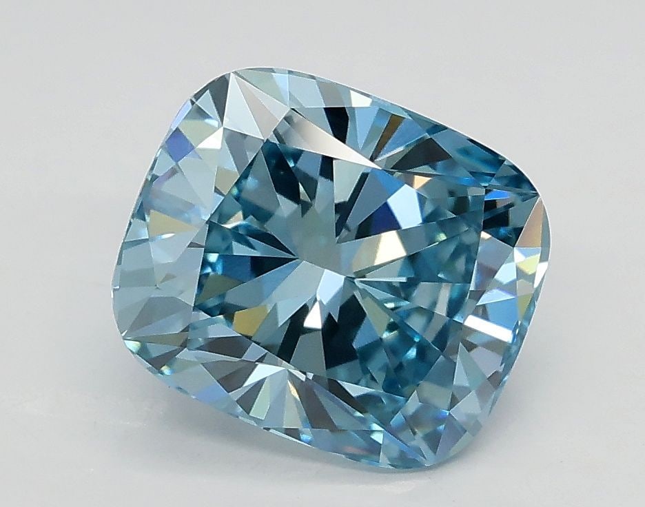 Loose Diamond - CUSHION BRILLIANT 2.02ct Fancy Intense Blue VS1: Loose Diamond - CUSHION BRILLIANT 2.02ct Fancy Intense Blue VS1 Source: This is a real non-mined Diamond that has been grown in a lab Shape: CUSHION BRILLIANT Carats: 2.02 Color: Fancy Intense Blue