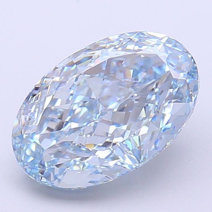 Loose Diamond - OVAL 4.14ct Fancy Vivid Blue VVS2: Loose Diamond - OVAL 4.14ct Fancy Vivid Blue VVS2 Source: This is a real non-mined Diamond that has been grown in a lab Shape: OVAL Carats: 4.14 Color: Fancy Vivid Blue Certification: IGI Video: