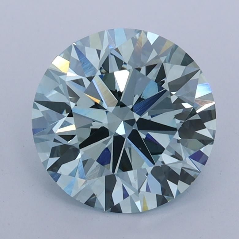 Ideal Loose Diamond - ROUND 2.54ct Fancy Intense Greenish Blue VS1 (1 of 1)