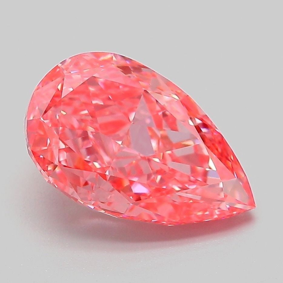 Loose Diamond - PEAR 3.1ct Fancy Vivid Pink VVS2: Loose Diamond - PEAR 3.1ct Fancy Vivid Pink VVS2 Source: This is a real non-mined Diamond that has been grown in a lab Shape: PEAR Carats: 3.1 Color: Fancy Vivid Pink Certification: IGI Video: