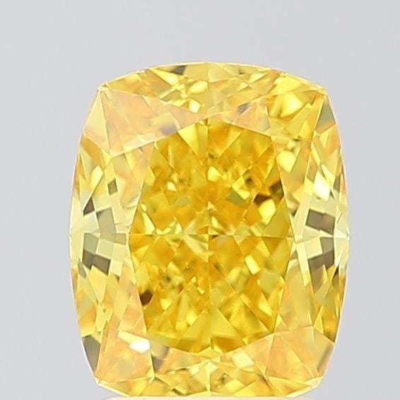 Loose Diamond - CUSHION MODIFIED 2.51ct Fancy Vivid Yellow VS1: Loose Diamond - CUSHION MODIFIED 2.51ct Fancy Vivid Yellow VS1 Source: This is a real non-mined Diamond that has been grown in a lab Shape: CUSHION MODIFIED Carats: 2.51 Color: Fancy Vivid Yellow Cert