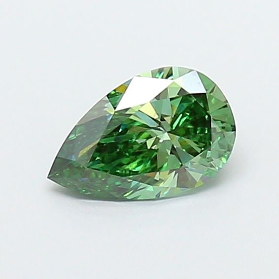 Loose Diamond - PEAR 0.57ct Fancy Vivid Green VS1: Loose Diamond - PEAR 0.57ct Fancy Vivid Green VS1 Source: This is a real non-mined Diamond that has been grown in a lab Shape: PEAR Carats: 0.57 Color: Fancy Vivid Green Certification: NONE Video: