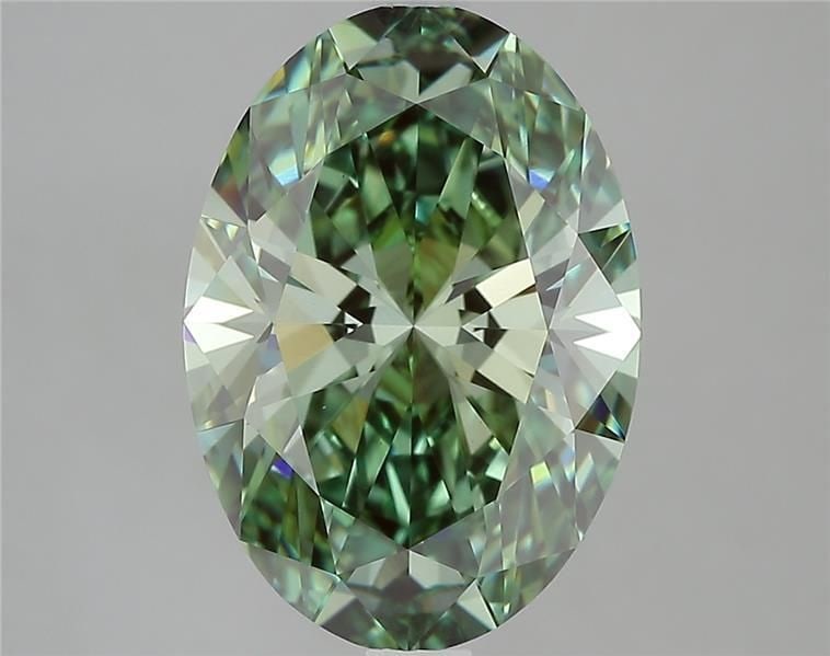 Loose Diamond - OVAL 5.06ct Fancy Vivid Green VS1: Loose Diamond - OVAL 5.06ct Fancy Vivid Green VS1 Source: This is a real non-mined Diamond that has been grown in a lab Shape: OVAL Carats: 5.06 Color: Fancy Vivid Green Certification: IGI Video: