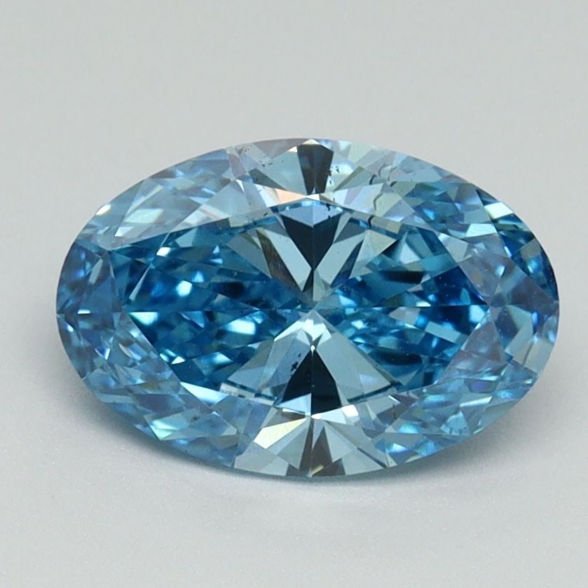 Loose Diamond - OVAL 1.5ct Fancy Vivid Blue SI1: Loose Diamond - OVAL 1.5ct Fancy Vivid Blue SI1 Source: This is a real non-mined Diamond that has been grown in a lab Shape: OVAL Carats: 1.5 Color: Fancy Vivid Blue Certification: IGI Video: