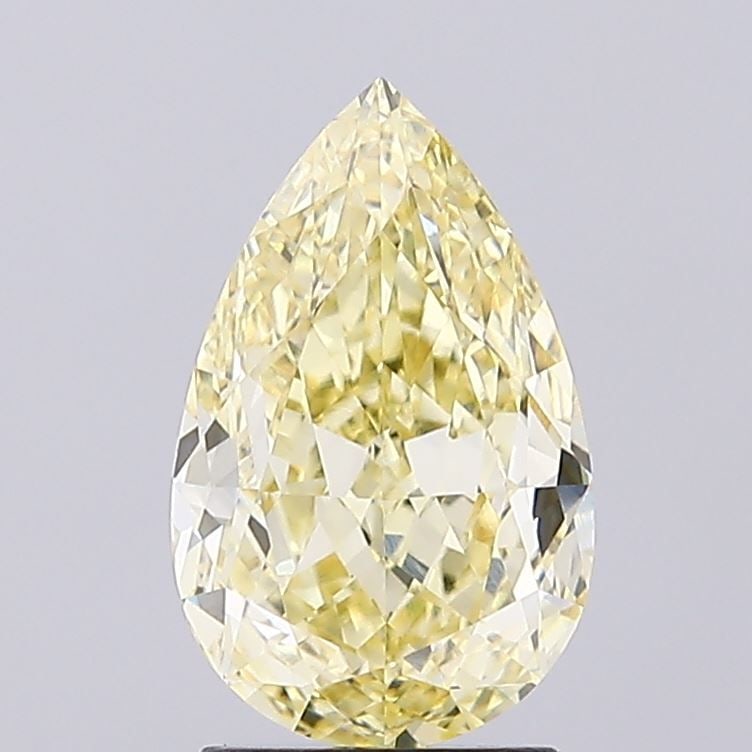 Loose Diamond - PEAR 2.56ct Fancy Intense Yellow VS1: Loose Diamond - PEAR 2.56ct Fancy Intense Yellow VS1 Source: This is a real non-mined Diamond that has been grown in a lab Shape: PEAR Carats: 2.56 Color: Fancy Intense Yellow Certification: IGI Video