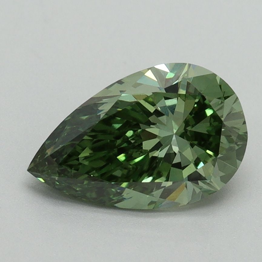 Loose Diamond - PEAR 1.5ct Fancy Vivid Green VVS2: Loose Diamond - PEAR 1.5ct Fancy Vivid Green VVS2 Source: This is a real non-mined Diamond that has been grown in a lab Shape: PEAR Carats: 1.5 Color: Fancy Vivid Green Certification: IGI Video: