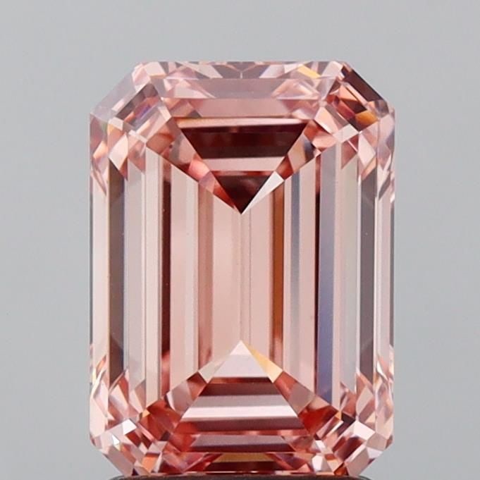Loose Diamond - EMERALD 2.15ct Fancy Intense Pink VS1: Loose Diamond - EMERALD 2.15ct Fancy Intense Pink VS1 Source: This is a real non-mined Diamond that has been grown in a lab Shape: EMERALD Carats: 2.15 Color: Fancy Intense Pink Certification: IGI Vid