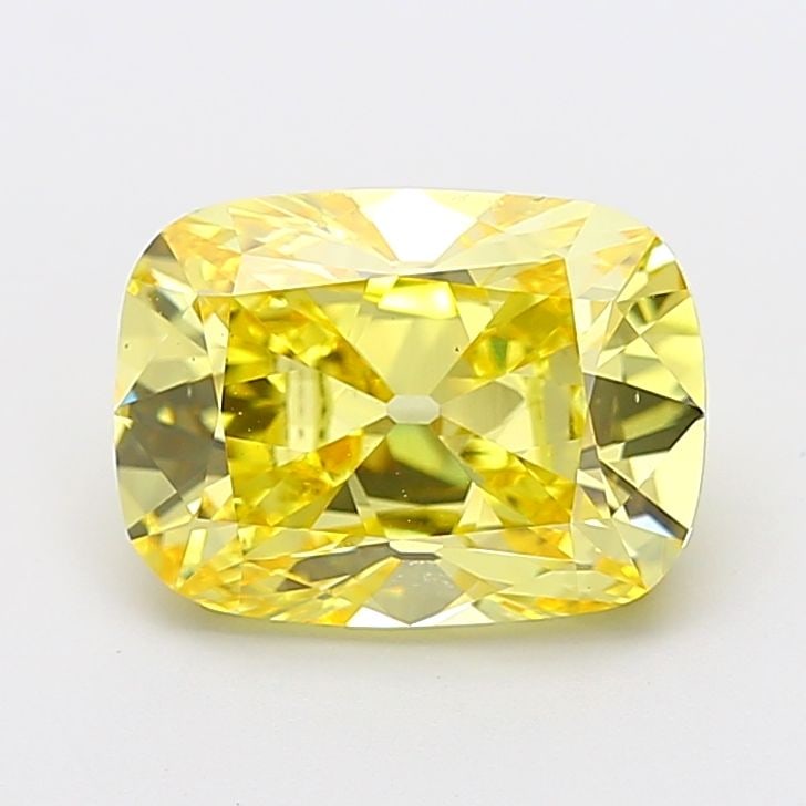 Loose Diamond - CUSHION BRILLIANT 4.0ct Fancy Vivid Yellow VS2: Loose Diamond - CUSHION BRILLIANT 4.0ct Fancy Vivid Yellow VS2 Source: This is a real non-mined Diamond that has been grown in a lab Shape: CUSHION BRILLIANT Carats: 4.0 Color: Fancy Vivid Yellow Cert