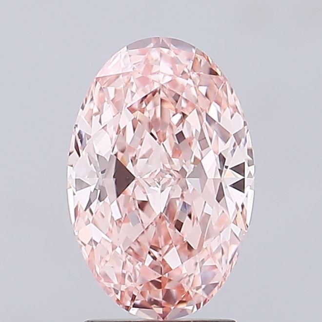 Loose Diamond - OVAL 2.67ct Fancy Vivid Pink VS1: Loose Diamond - OVAL 2.67ct Fancy Vivid Pink VS1 Source: This is a real non-mined Diamond that has been grown in a lab Shape: OVAL Carats: 2.67 Color: Fancy Vivid Pink Certification: IGI Video: