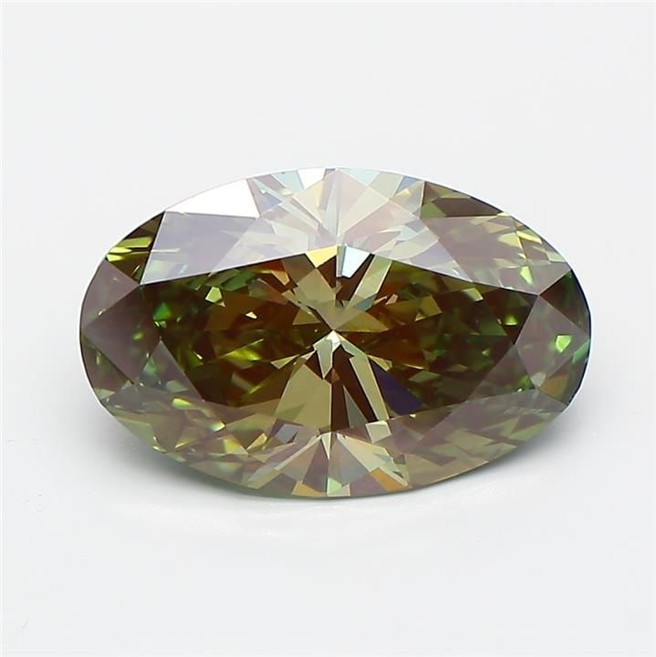 Loose Diamond - OVAL 2.74ct Fancy Intense Green VVS2: Loose Diamond - OVAL 2.74ct Fancy Intense Green VVS2 Source: This is a real non-mined Diamond that has been grown in a lab Shape: OVAL Carats: 2.74 Color: Fancy Intense Green Certification: IGI Video:
