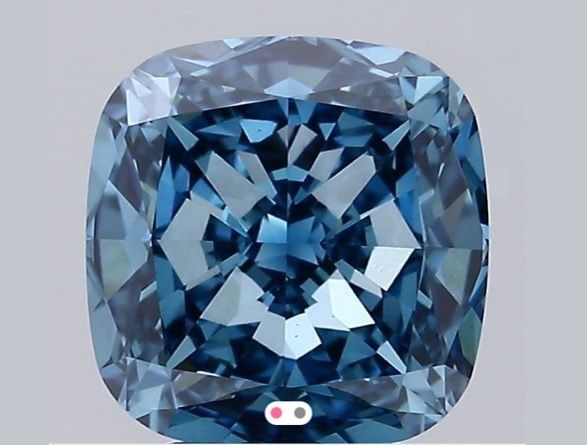 Loose Diamond - CUSHION BRILLIANT 4.81ct Fancy Vivid Blue VS1: Loose Diamond - CUSHION BRILLIANT 4.81ct Fancy Vivid Blue VS1 Source: This is a real non-mined Diamond that has been grown in a lab Shape: CUSHION BRILLIANT Carats: 4.81 Color: Fancy Vivid Blue Certif