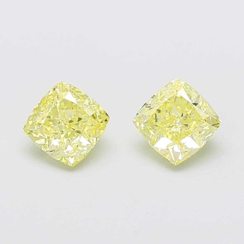Loose Diamond - CUSHION MODIFIED 1.24ct Fancy Light Yellow VS1: Loose Diamond - CUSHION MODIFIED 1.24ct Fancy Light Yellow VS1 Source: This is a real non-mined Diamond that has been grown in a lab Shape: CUSHION MODIFIED Carats: 1.24 Color: Fancy Light Yellow Cert