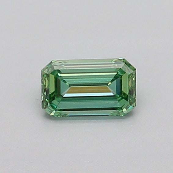 Loose Diamond - EMERALD 0.32ct Fancy Vivid Green VVS2: Loose Diamond - EMERALD 0.32ct Fancy Vivid Green VVS2 Source: This is a real non-mined Diamond that has been grown in a lab Shape: EMERALD Carats: 0.32 Color: Fancy Vivid Green Certification: IGI Vide