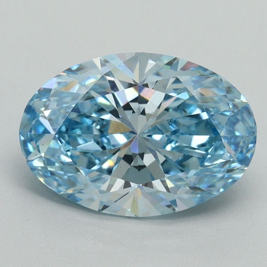 Loose Diamond - OVAL 2.21ct Fancy Vivid Blue VS2: Loose Diamond - OVAL 2.21ct Fancy Vivid Blue VS2 Source: This is a real non-mined Diamond that has been grown in a lab Shape: OVAL Carats: 2.21 Color: Fancy Vivid Blue Certification: IGI Video: