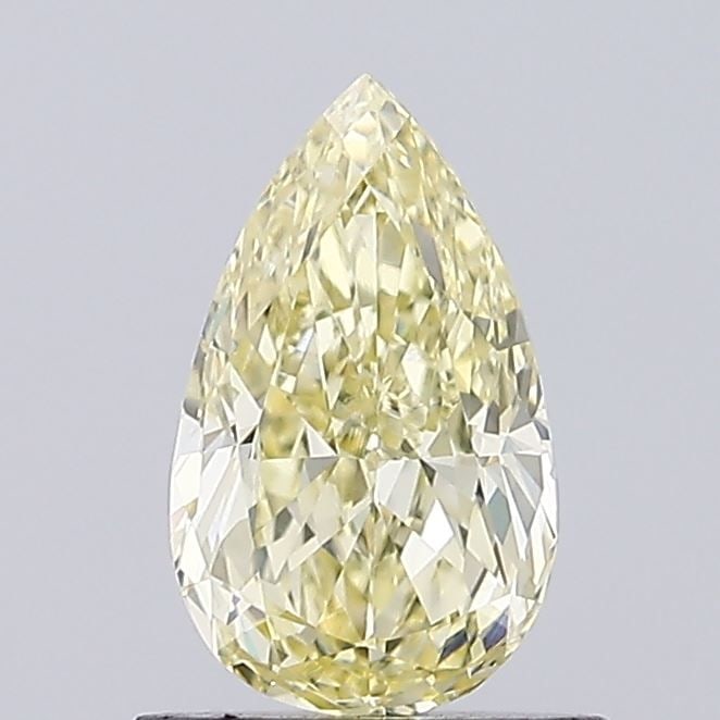 Loose Diamond - PEAR 0.8ct Fancy Light Yellow VVS2: Loose Diamond - PEAR 0.8ct Fancy Light Yellow VVS2 Source: This is a real non-mined Diamond that has been grown in a lab Shape: PEAR Carats: 0.8 Color: Fancy Light Yellow Certification: IGI Video: