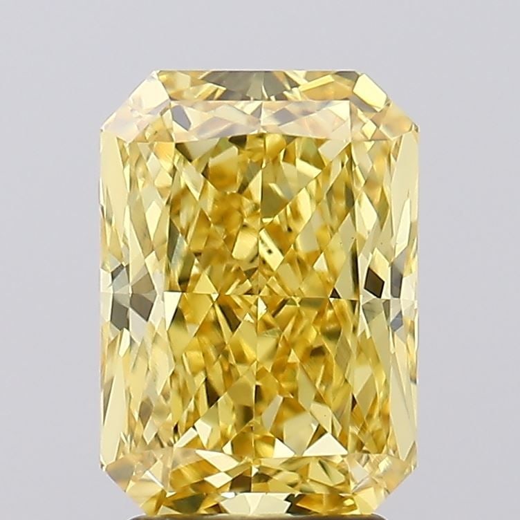 Loose Diamond - RADIANT 3.08ct Fancy Vivid Yellow VVS2: Loose Diamond - RADIANT 3.08ct Fancy Vivid Yellow VVS2 Source: This is a real non-mined Diamond that has been grown in a lab Shape: RADIANT Carats: 3.08 Color: Fancy Vivid Yellow Certification: IGI Vi