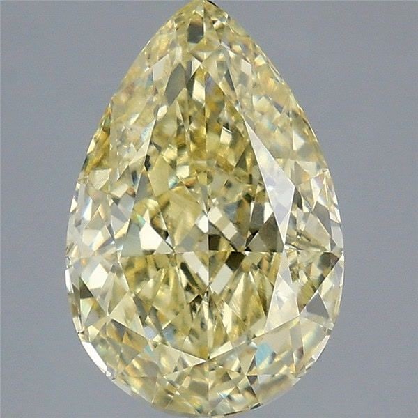 Loose Diamond - PEAR 3.59ct Fancy Intense Yellow VVS2: Loose Diamond - PEAR 3.59ct Fancy Intense Yellow VVS2 Source: This is a real non-mined Diamond that has been grown in a lab Shape: PEAR Carats: 3.59 Color: Fancy Intense Yellow Certification: IGI Vide