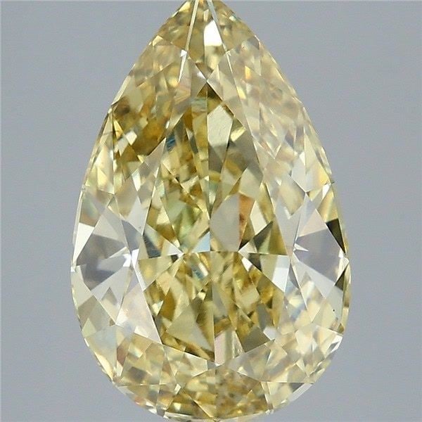 Loose Diamond - PEAR 5.03ct Fancy Intense Yellow VS1: Loose Diamond - PEAR 5.03ct Fancy Intense Yellow VS1 Source: This is a real non-mined Diamond that has been grown in a lab Shape: PEAR Carats: 5.03 Color: Fancy Intense Yellow Certification: IGI Video