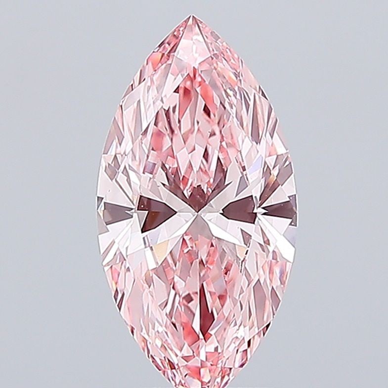 Loose Diamond - MARQUISE 2.53ct Fancy Vivid Pink VS1: Loose Diamond - MARQUISE 2.53ct Fancy Vivid Pink VS1 Source: This is a real non-mined Diamond that has been grown in a lab Shape: MARQUISE Carats: 2.53 Color: Fancy Vivid Pink Certification: IGI Video