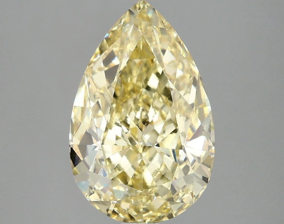Loose Diamond - PEAR 4.05ct Fancy Intense Yellow VS1: Loose Diamond - PEAR 4.05ct Fancy Intense Yellow VS1 Source: This is a real non-mined Diamond that has been grown in a lab Shape: PEAR Carats: 4.05 Color: Fancy Intense Yellow Certification: IGI Video