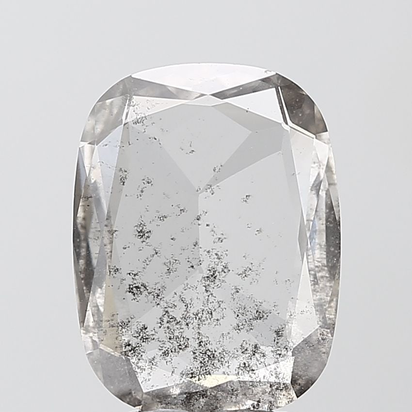 Loose Diamond - CUSHION BRILLIANT 2.47ct Salt and Pepper I1: Loose Diamond - CUSHION BRILLIANT 2.47ct Salt and Pepper I1 Source: This is a real non-mined Diamond that has been grown in a lab Shape: CUSHION BRILLIANT Carats: 2.47 Color: Salt and Pepper Certifica