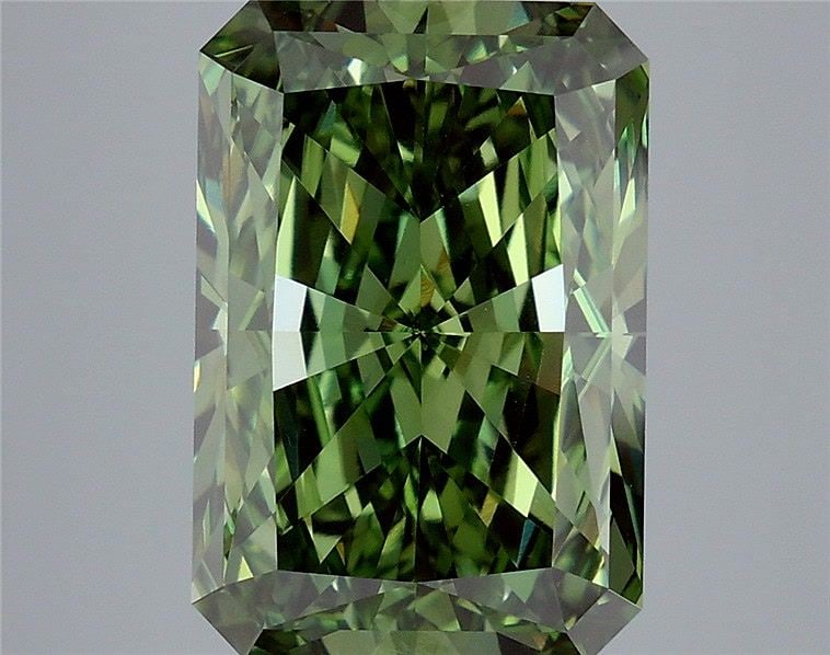 Loose Diamond - RADIANT 9.07ct Fancy Vivid Green VVS2: Loose Diamond - RADIANT 9.07ct Fancy Vivid Green VVS2 Source: This is a real non-mined Diamond that has been grown in a lab Shape: RADIANT Carats: 9.07 Color: Fancy Vivid Green Certification: IGI Vide