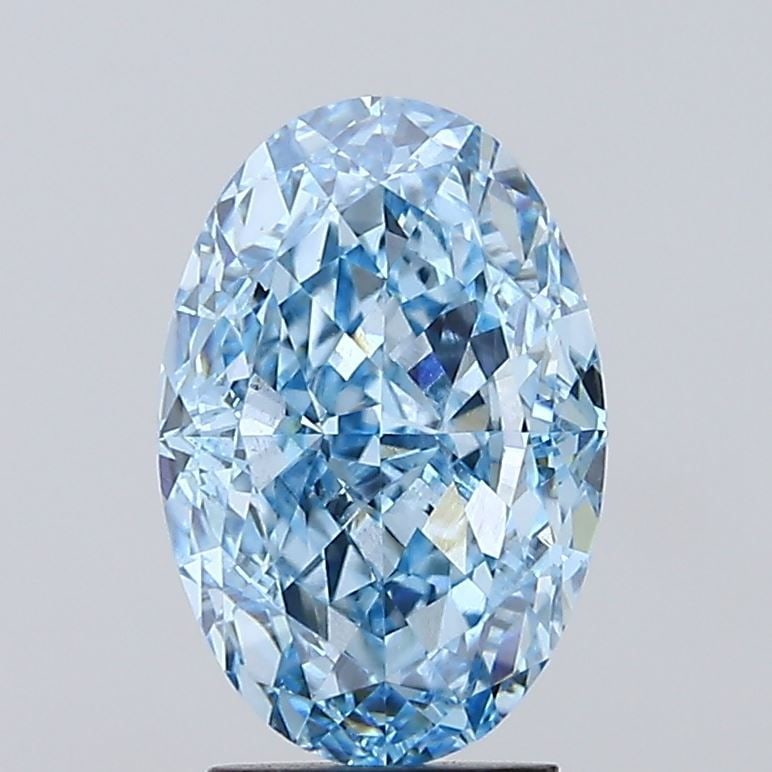 Loose Diamond - OVAL 3.95ct Fancy Vivid Blue VVS2: Loose Diamond - OVAL 3.95ct Fancy Vivid Blue VVS2 Source: This is a real non-mined Diamond that has been grown in a lab Shape: OVAL Carats: 3.95 Color: Fancy Vivid Blue Certification: IGI Video: