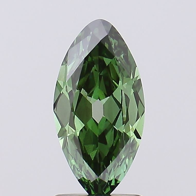 Loose Diamond - MARQUISE 1.21ct Fancy Vivid Green VS2: Loose Diamond - MARQUISE 1.21ct Fancy Vivid Green VS2 Source: This is a real non-mined Diamond that has been grown in a lab Shape: MARQUISE Carats: 1.21 Color: Fancy Vivid Green Certification: NONE Vi