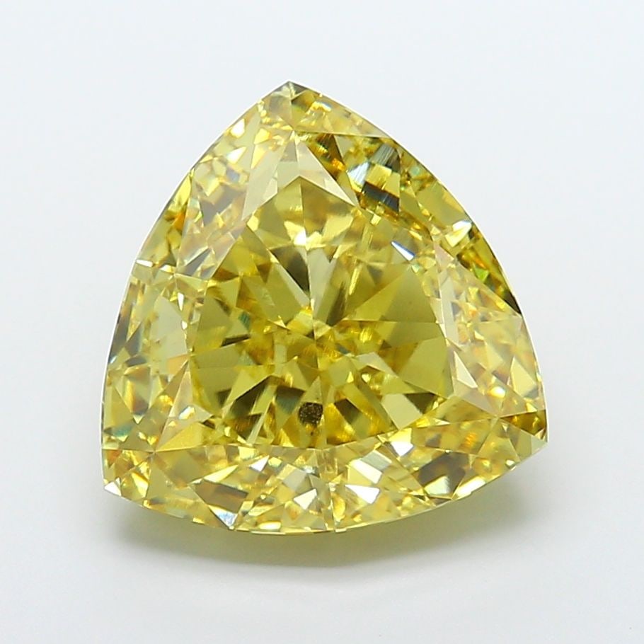 Loose Diamond - TRIANGULAR 15.24ct Fancy Intense Yellow VS1: Loose Diamond - TRIANGULAR 15.24ct Fancy Intense Yellow VS1 Source: This is a real non-mined Diamond that has been grown in a lab Shape: TRIANGULAR Carats: 15.24 Color: Fancy Intense Yellow Certificat