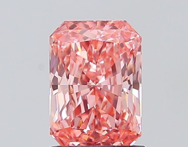 Loose Diamond - RADIANT 1.56ct Fancy Vivid Pink VS1: Loose Diamond - RADIANT 1.56ct Fancy Vivid Pink VS1 Source: This is a real non-mined Diamond that has been grown in a lab Shape: RADIANT Carats: 1.56 Color: Fancy Vivid Pink Certification: IGI Video: