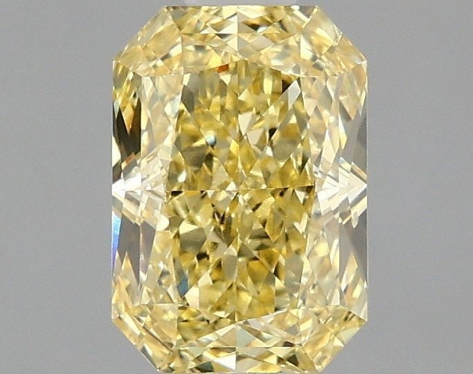 Loose Diamond - RADIANT 1.51ct Fancy Vivid Yellow VS2: Loose Diamond - RADIANT 1.51ct Fancy Vivid Yellow VS2 Source: This is a real non-mined Diamond that has been grown in a lab Shape: RADIANT Carats: 1.51 Color: Fancy Vivid Yellow Certification: IGI