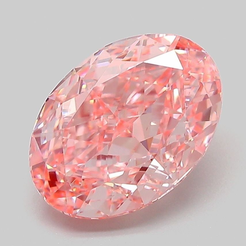Loose Diamond - OVAL 3.15ct Fancy Vivid Pink VS1: Loose Diamond - OVAL 3.15ct Fancy Vivid Pink VS1 Source: This is a real non-mined Diamond that has been grown in a lab Shape: OVAL Carats: 3.15 Color: Fancy Vivid Pink Certification: IGI Additional