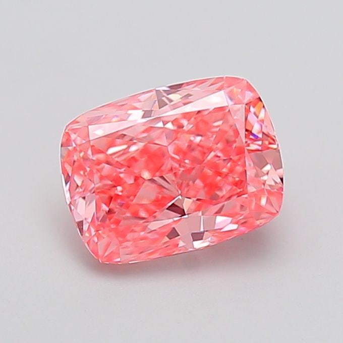 Loose Diamond - CUSHION MODIFIED 2.58ct Fancy Vivid Orangey Pink VVS2: Loose Diamond - CUSHION MODIFIED 2.58ct Fancy Vivid Orangey Pink VVS2 Source: This is a real non-mined Diamond that has been grown in a lab Shape: CUSHION MODIFIED Carats: 2.58 Color: Fancy Vivid